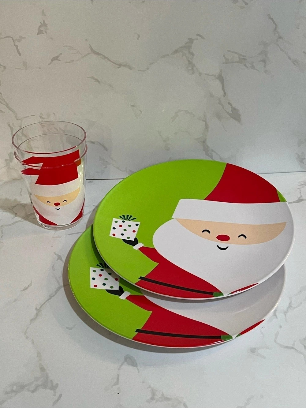 Target Holiday Santa Christmas Plate and Cup Set - 4 pieces